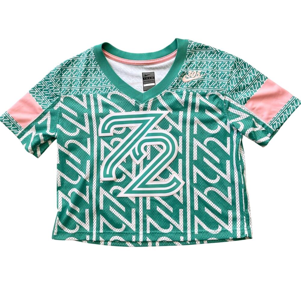 Nike Miami‎ 1972 Dade Crop Top Jersey Women's Size Medium Active Kinetic Green